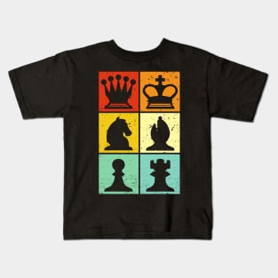 Vintage Chess Player Kids T-Shirt